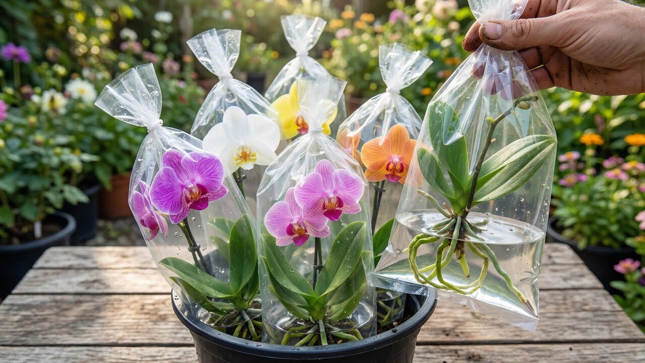 No Soil, No Growing Medium! Orchids Grow Roots Like Crazy in Water
