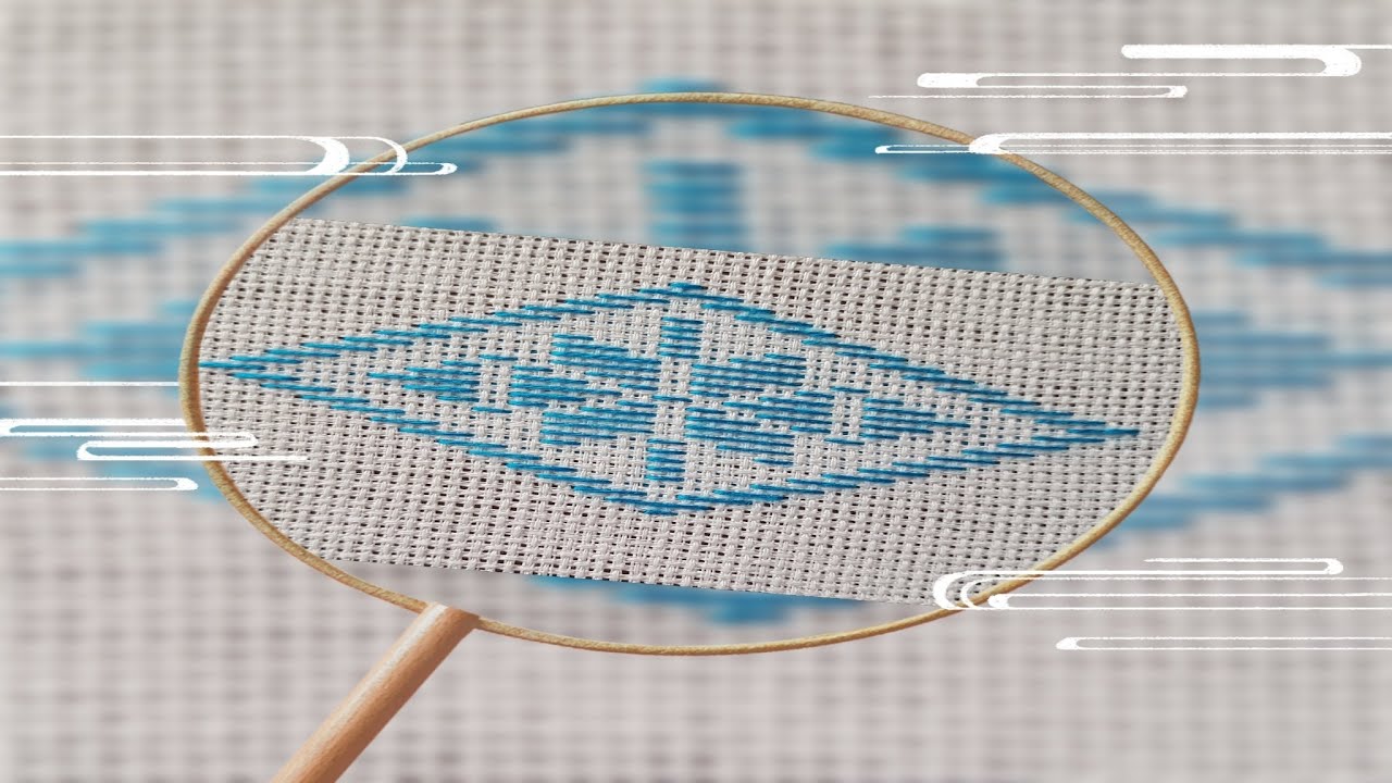 Kogin Embroidery Tutorial (Kogin Zashi) - pattern 2