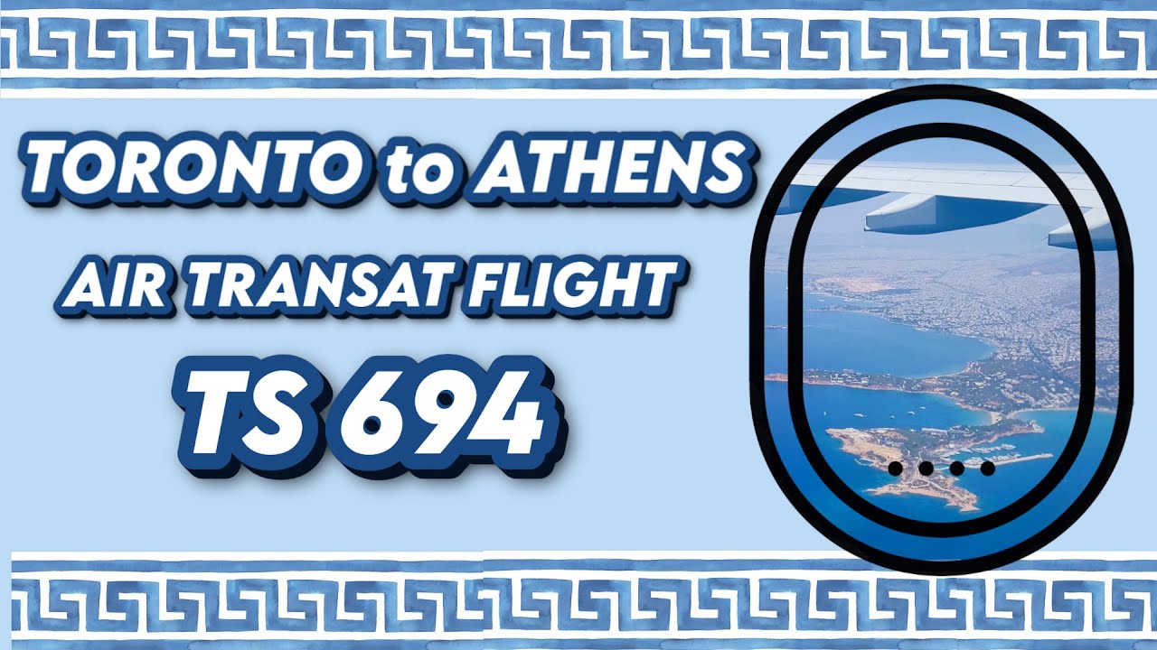 Toronto to Athens ✈️ | Aerial Views Over the Atlantic and Europe 🌍 | TS694 YYZ to ATH - Air Transat
