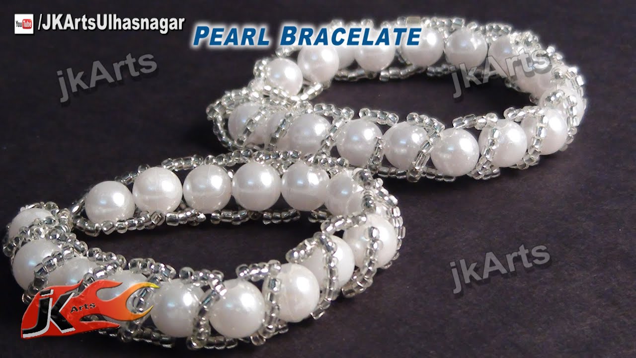 DIY Pearl Bracelet |  How to make  (Jewelry Making) - JK Arts 428