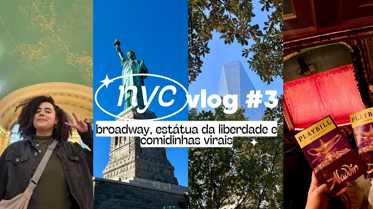 aladdin na broadway, estátua da Liberdade e comidas virais em ny | nyc vlog #3
