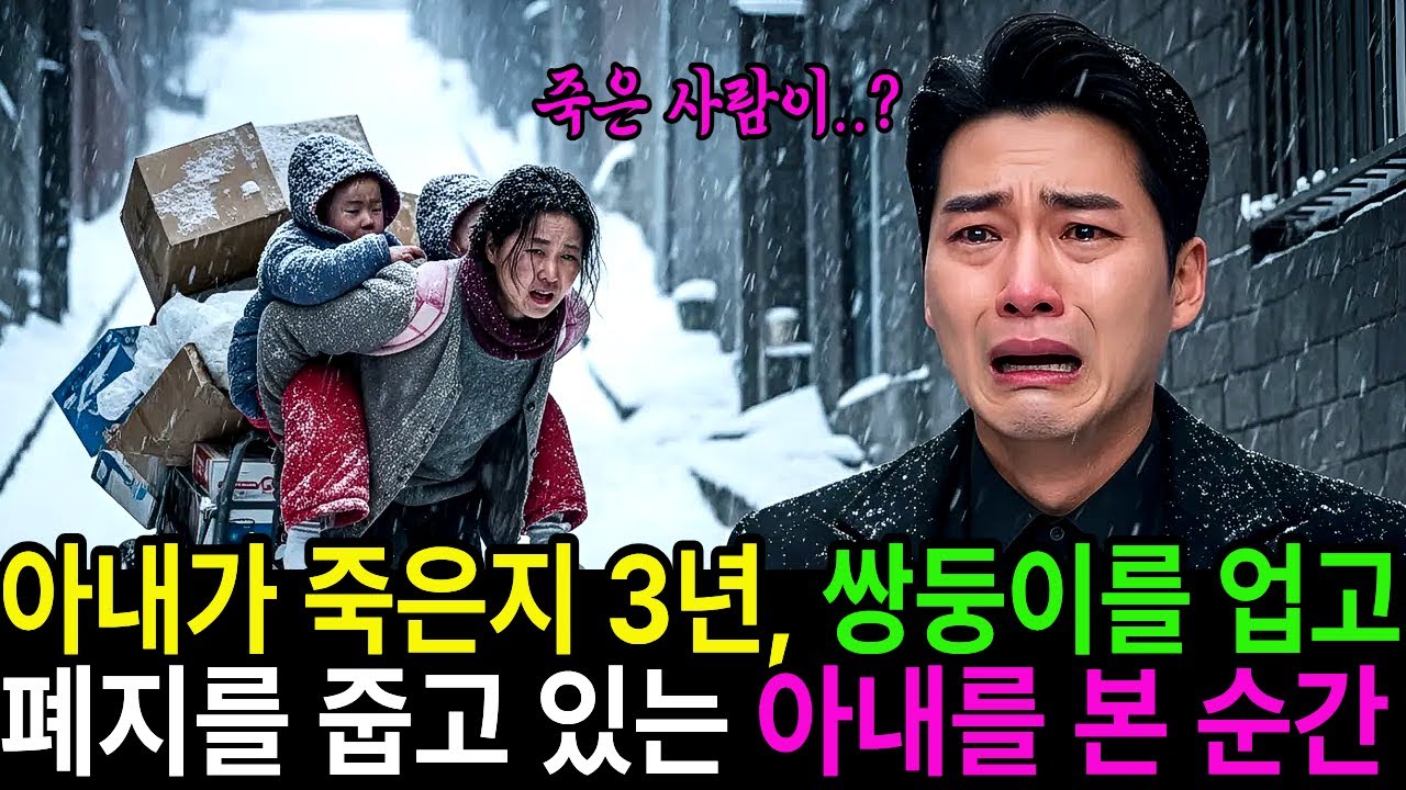아내가 죽은지 3년, 쌍둥이를 업고 폐지를 줍고 있는 아내를 본 순간 백만장자 재벌회장은 오열하는데..│노후사연│감동사연│오디오북│