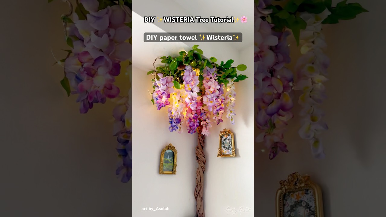 How to make a Wisteria tree | DIY  Wisteria Flowers