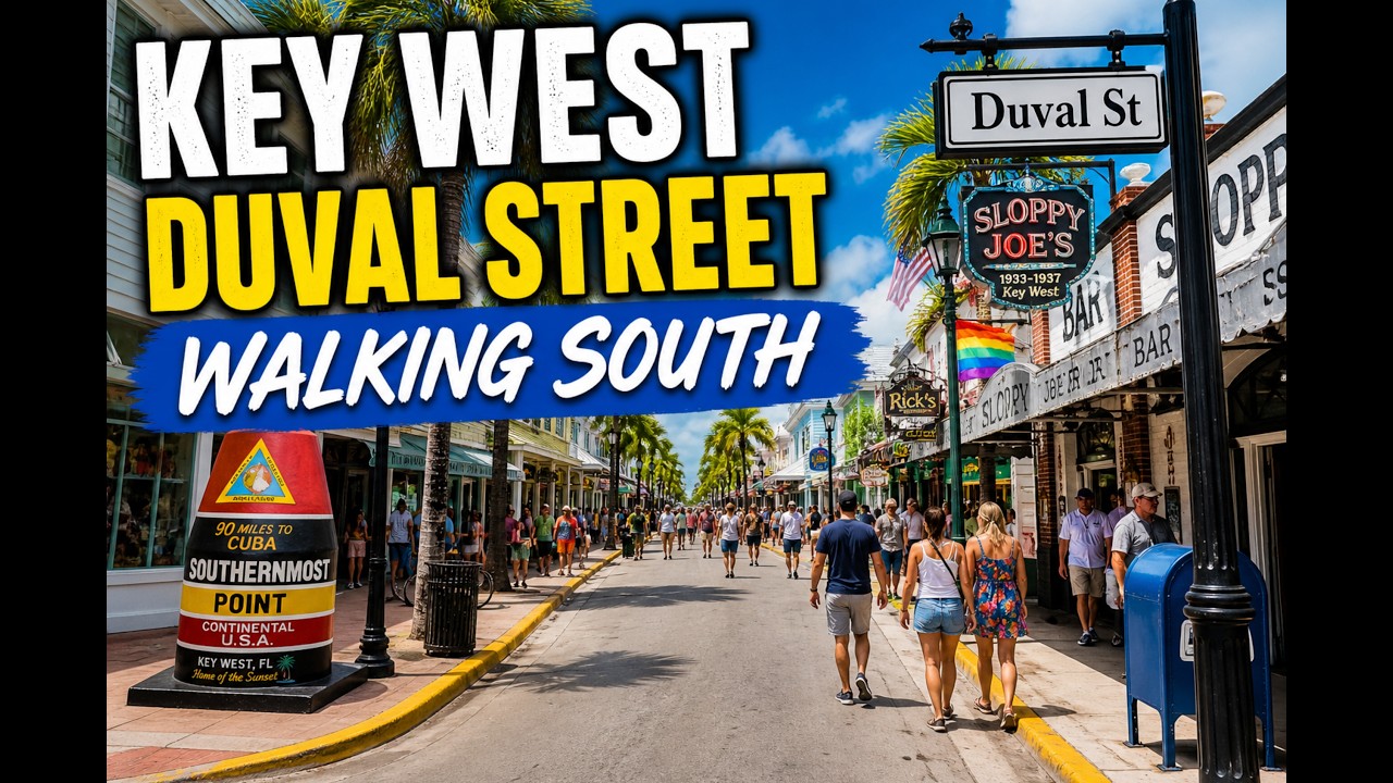 Key West Duval Street Walking South - April 2026