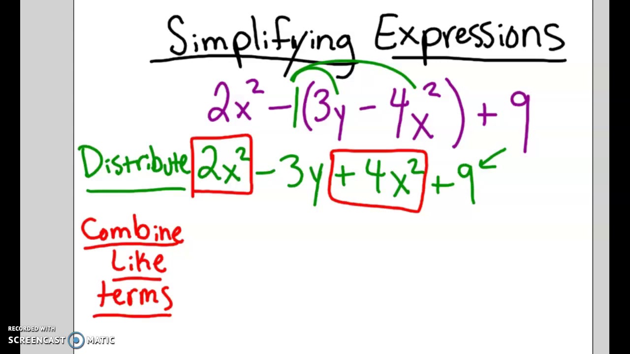 Simplifying Expressions