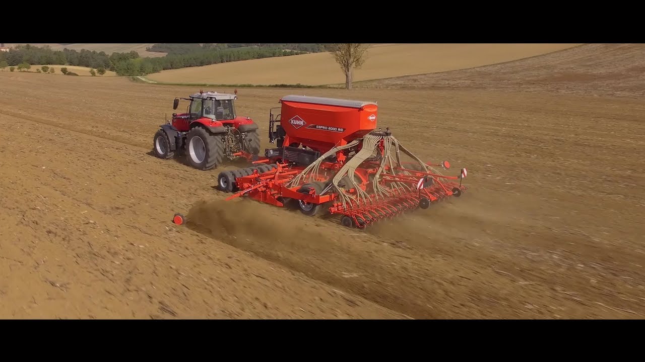 KUHN Gamme ESPRO R/RC - Semoirs pour semis simplifi&eacute; (en action)