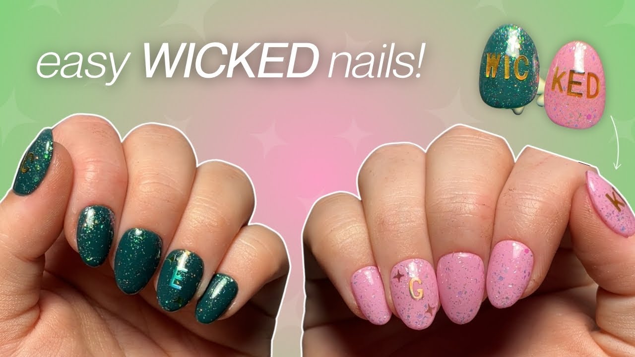 Making WICKED Themed Press on Nails! Easy Wicked Nails for Beginners