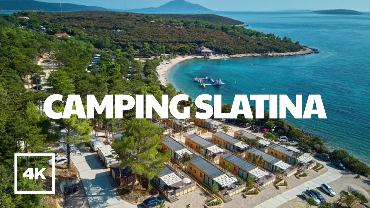Camping Slatina, Cres Island 🇭🇷 | Seaside Camping Paradise Walking Tour in 4K | Adriatic Vibes