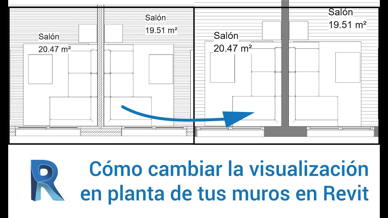 Cómo cambiar la visualización en planta de TUS MUROS en REVIT