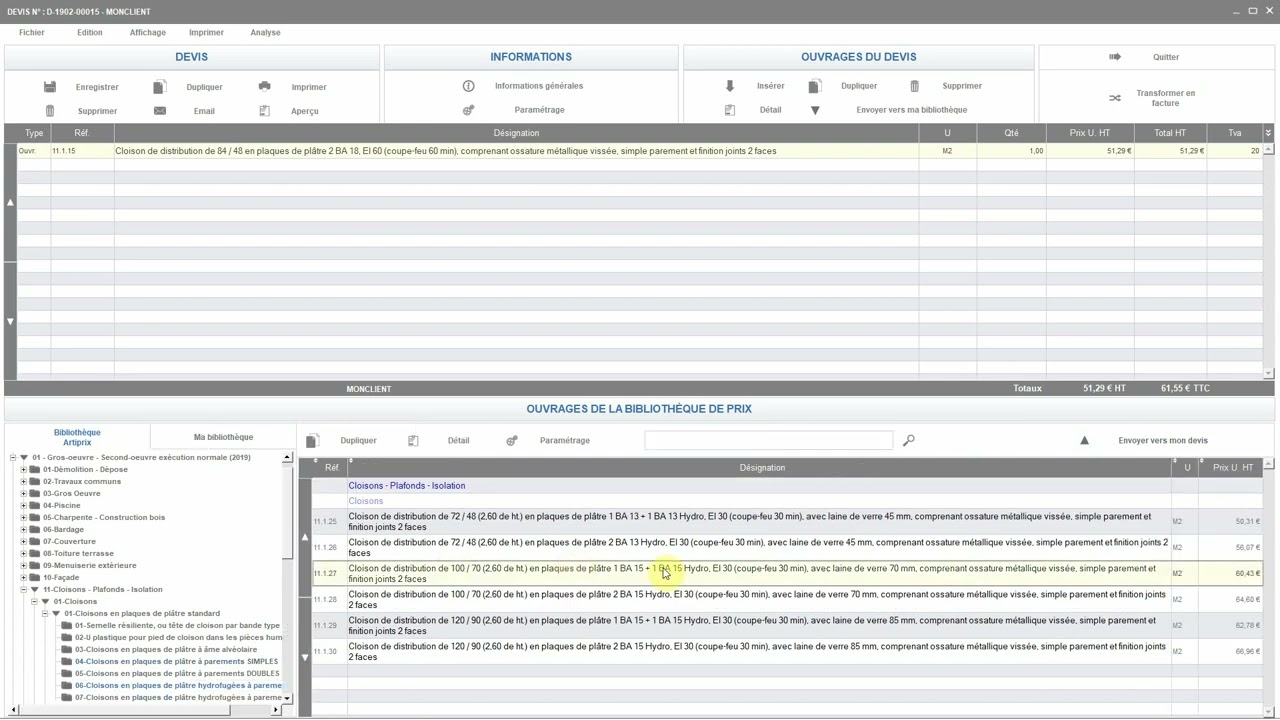 Comment créer un devis dans Artidevis V9