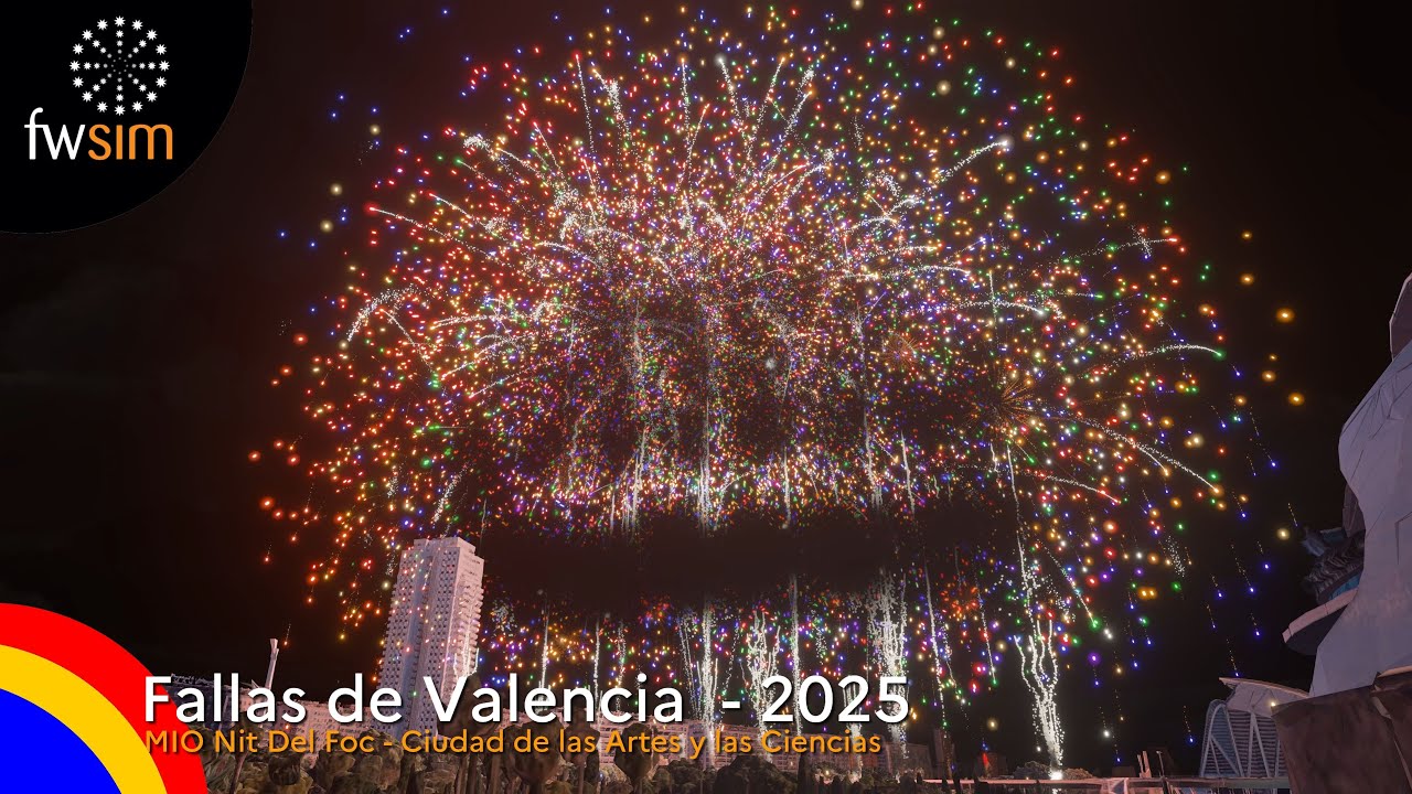 🎇 FALLAS 2025 | MIO Nit del foc | Valencia - Ciutat de les Arts i les Ciències 🎇
