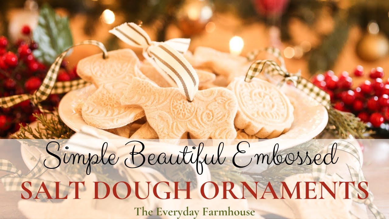 Beautiful Handmade Embossed Salt Dough Ornaments