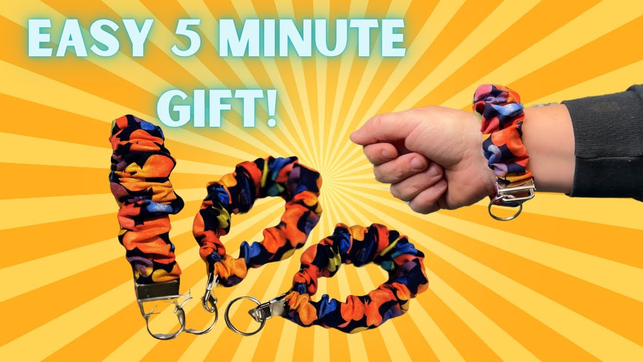 How to Sew a Scrunchie key chain Tutorial for Beginners  Easy Project to Sew to Sell