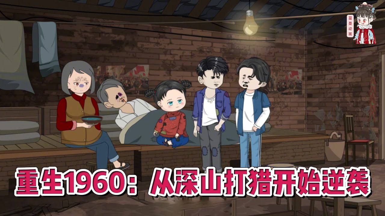 💕现代动画【重生1960：从深山打猎开始逆袭】神枪手六零年代，上有母亲瘦弱持家，父亲重病；但是奶奶恶毒偏心，拿走他家全部粮食！