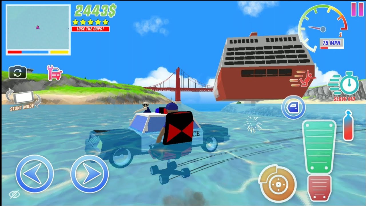 kursi gaming pak dude di kejar polisi