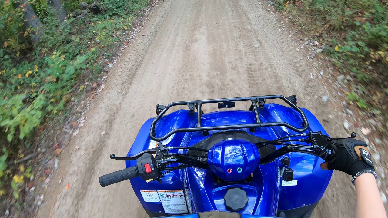 trail riding with Yamaha Grizzly 90