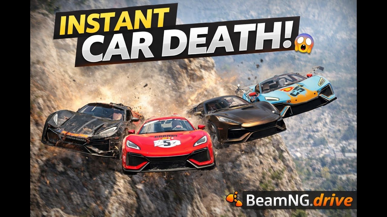 High Cliff Jump = Instant Car Death 😱💥 | BeamNG.drive