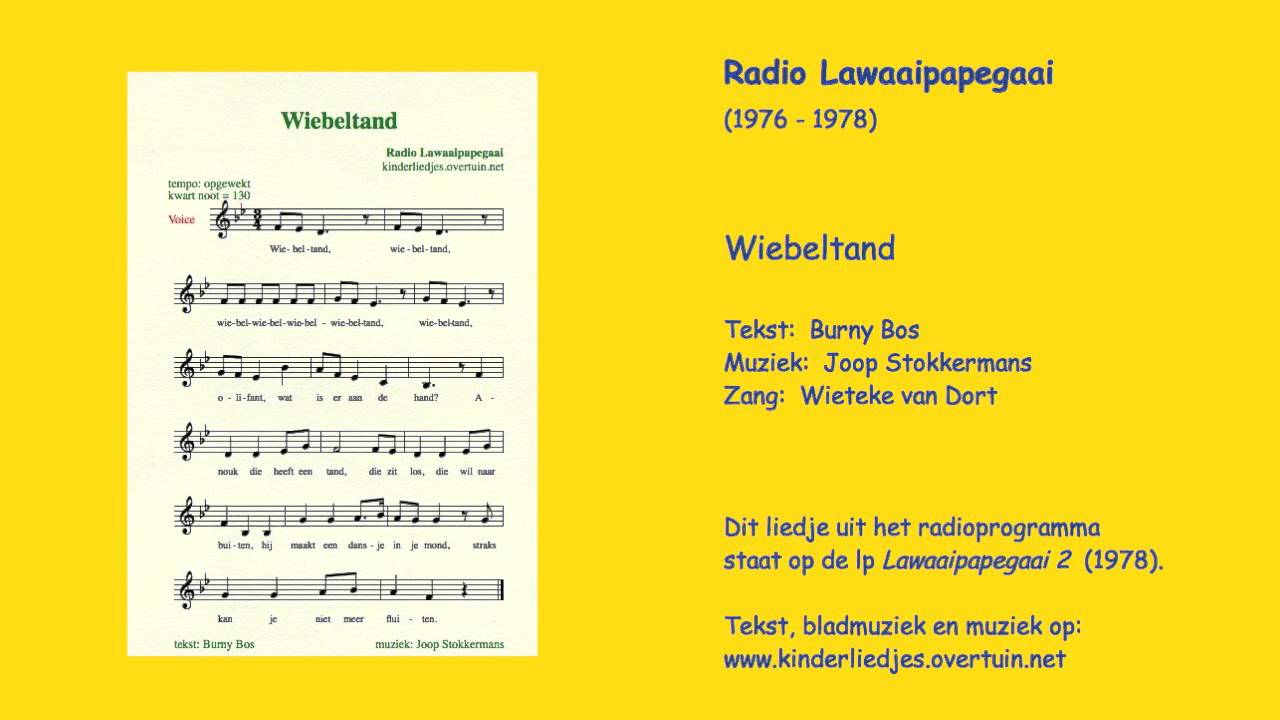 Kinderliedje 'Wiebeltand' - melktanden tanden wisselen, kinderliedjes - Radio Lawaaipapegaai