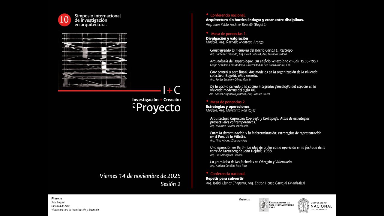 10° Simposio de investigación en Arquitectura. Sesión n°2