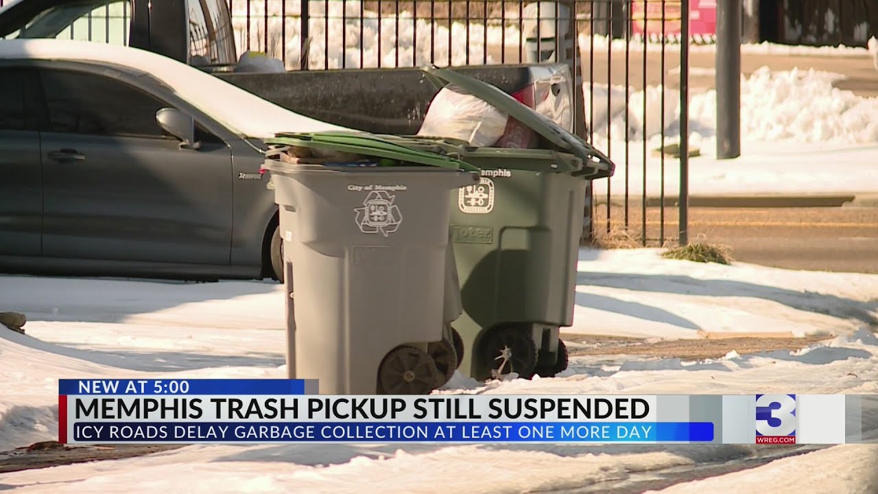 Trash pickup frozen at least one more day in Memphis