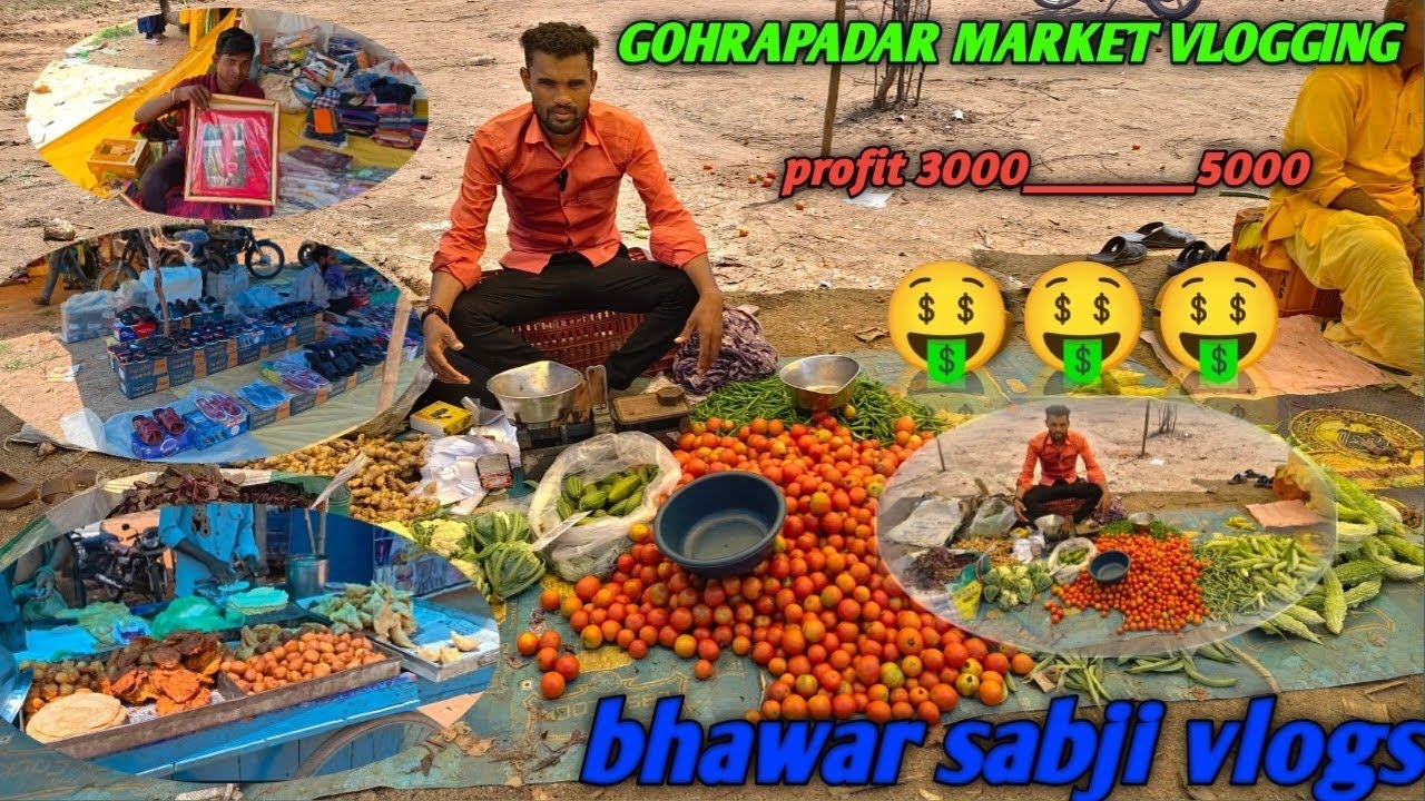 GOHRAPADAR MARKET VLOGGING 🥶//AND GOHRAPADAR MARKET ME' HUAA TGDA PROFIT bhawar sabji vlogs #vlogs 