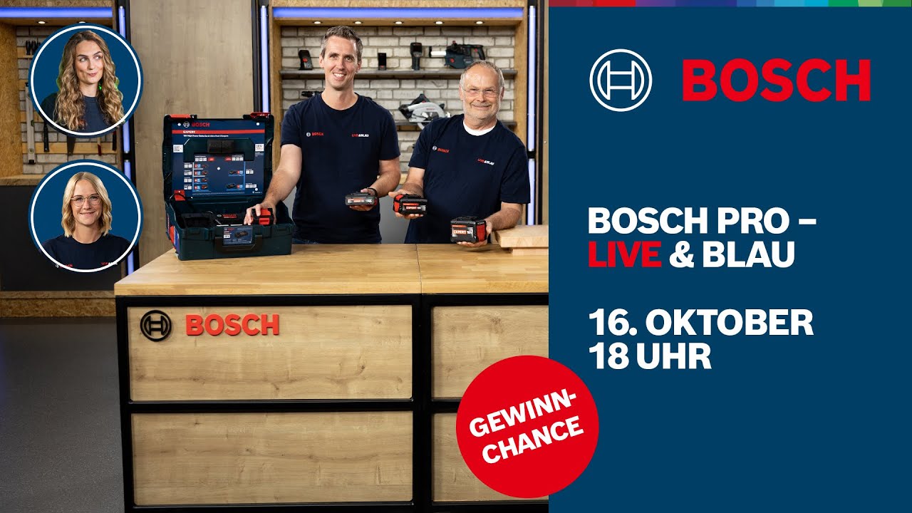 BOSCH PRO - LIVE & BLAU: EXPERT Akkus und Lader – Die neuen Top-Performer auf der Baustelle -Trailer