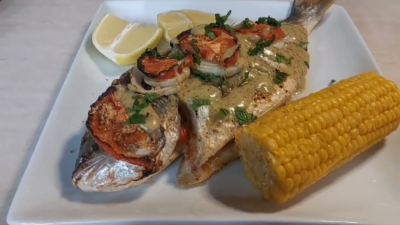 Τσιπούρα στον φούρνο - Sea bream in the oven 