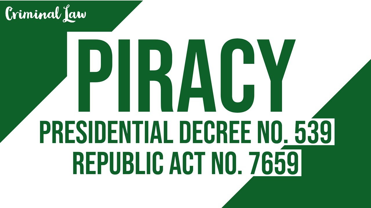 [Article 122] Piracy; Criminal Law Discussion