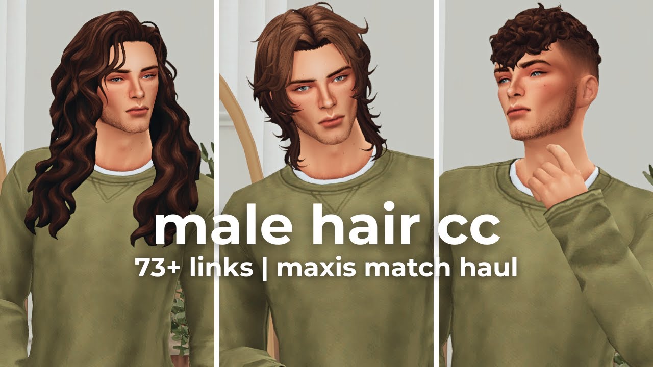 Мужские волосы CC Haul (более 70 ссылок!) | Находки CC для Sims 4