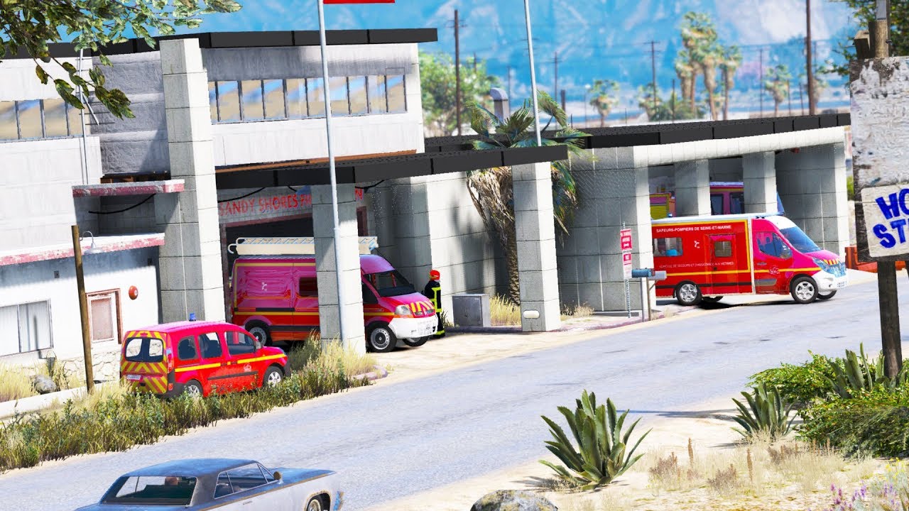 [GTA 5] NOUVELLE CASERNE POUR LES SAPEURS-POMPIERS DE SANDY SHORE#17