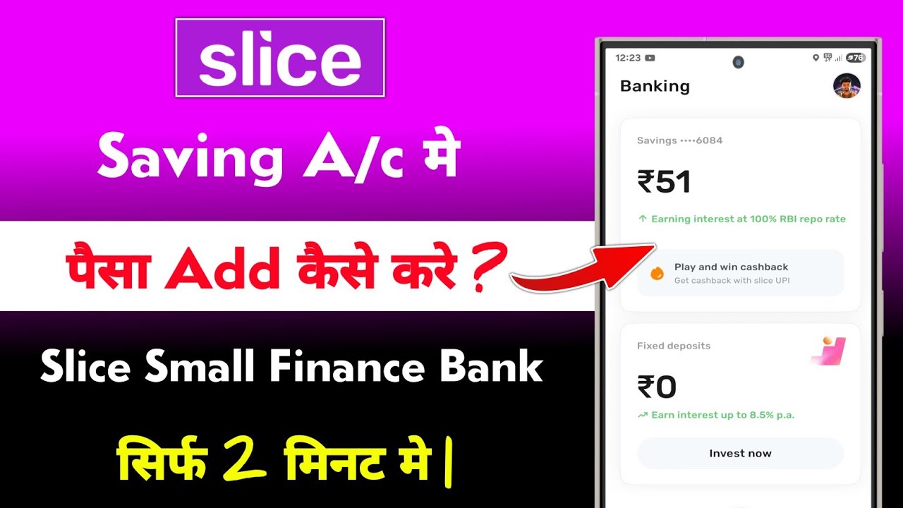 Slice Saving Account me Paise Add Kaise Kare | how to add money in slice small finance bank 2025