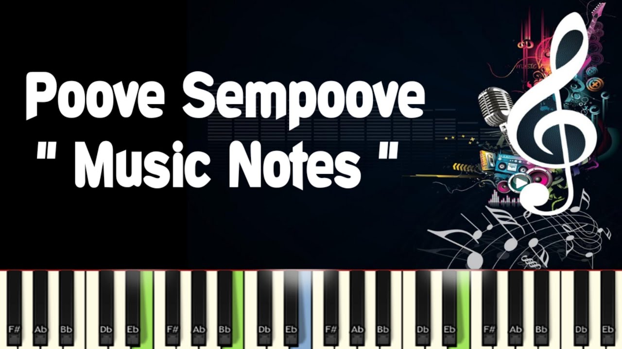 Poove Sempoove /Piano Notes /Midi File /Karaoke