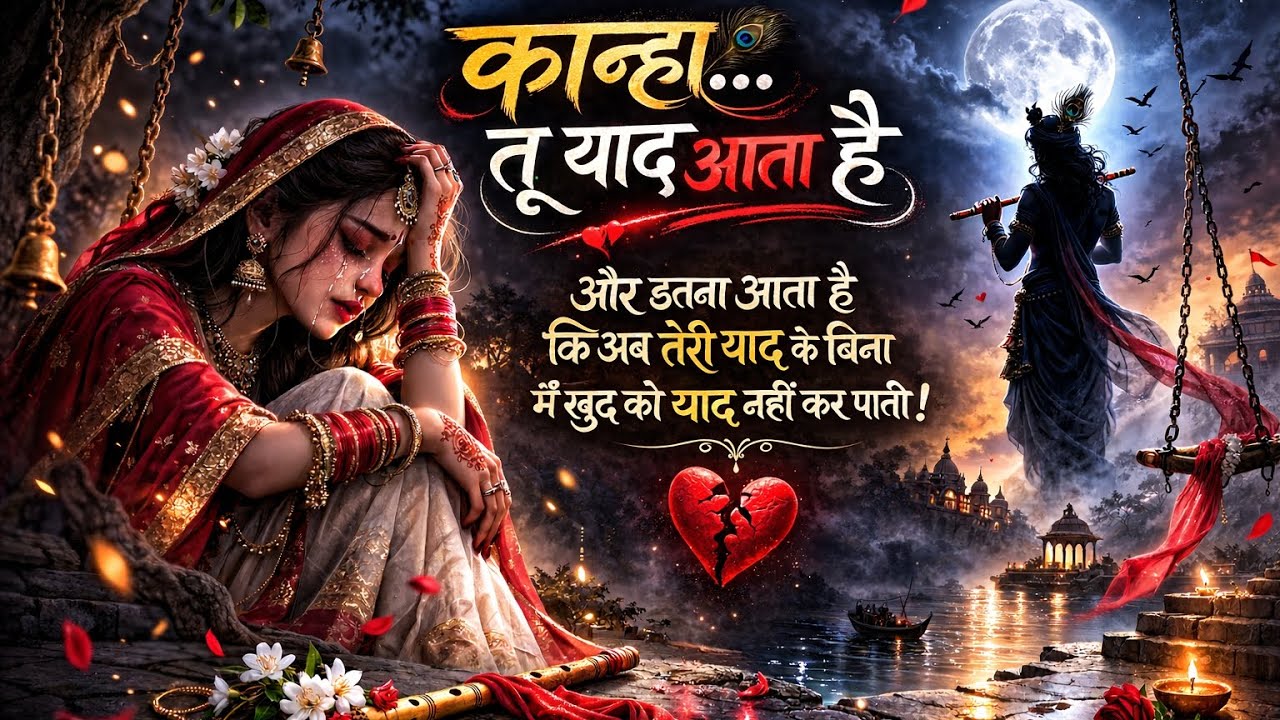 Kanha.... Tu yaad aata hai | राधा का अधूरा प्रेम | Heart Touching Radha Krishna Song 💔 | New version