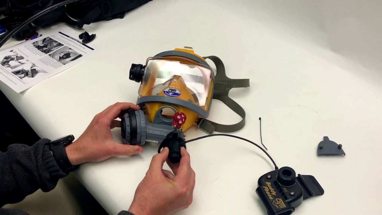 How to install an OTS Buddy Phone on an AGA Full Face Mask