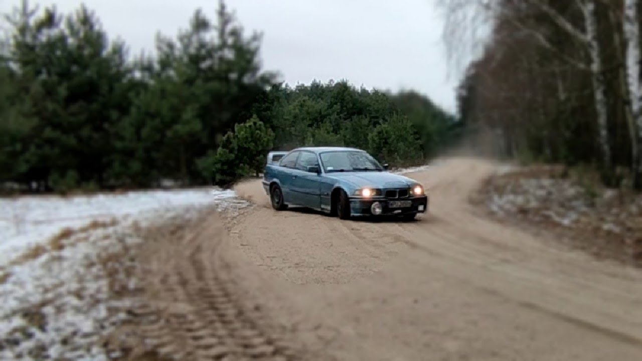 LEŚNA JAZDA BMW E36- ona sama jedzie byle jej nie przeszkadzać