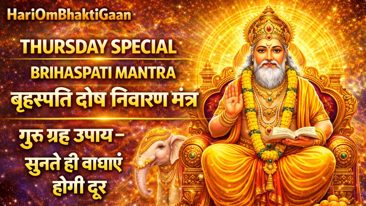 बृहस्पति दोष निवारण मंत्र -  गुरु ग्रह दोष | Brihaspati Mantra for Jupiter Dosha | THURSDAY SPECIAL