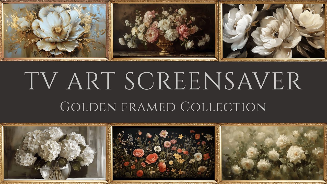 TV ART SLIDESHOW 24/7 | Vintage Floral Gallery 🌼4K Framed Art Screensaver for Living Room
