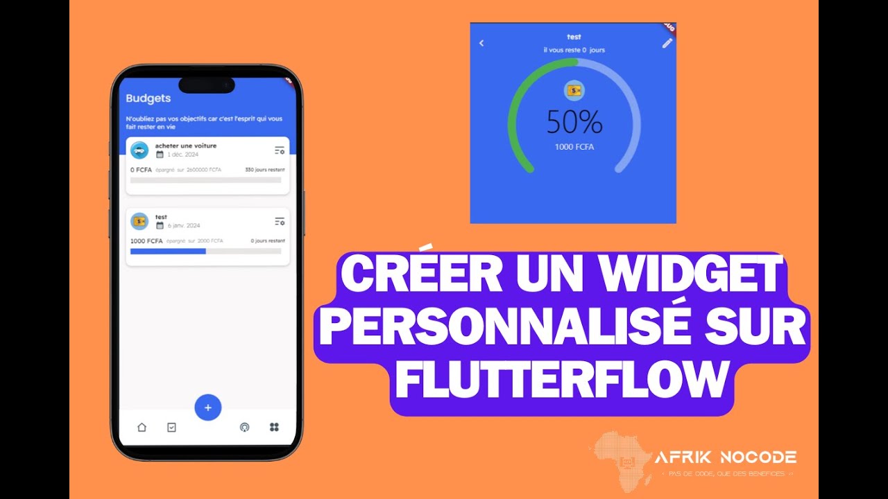 Créer un widget personnalisé  ( Custom widget) sur flutterflow [ je vousexplique tout