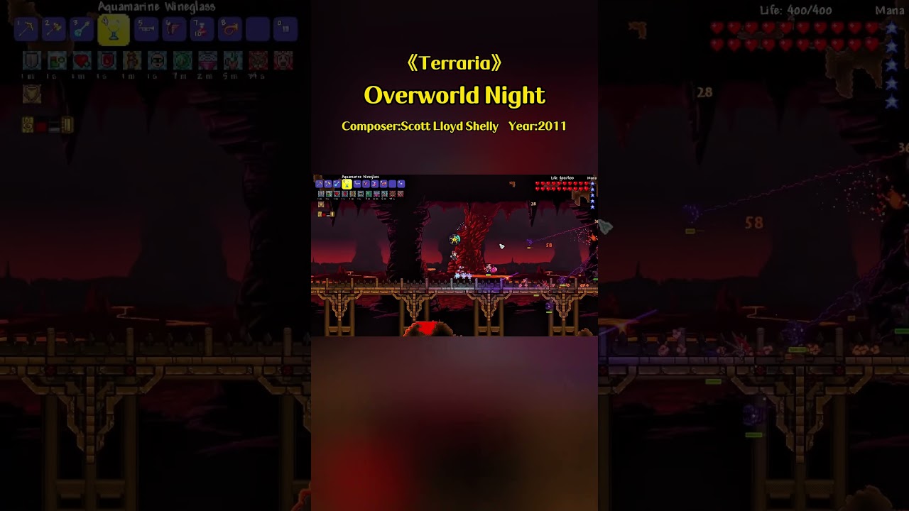 【GMV】Terraria music - Overworld Night #steam #pcgames #bgm #shorts