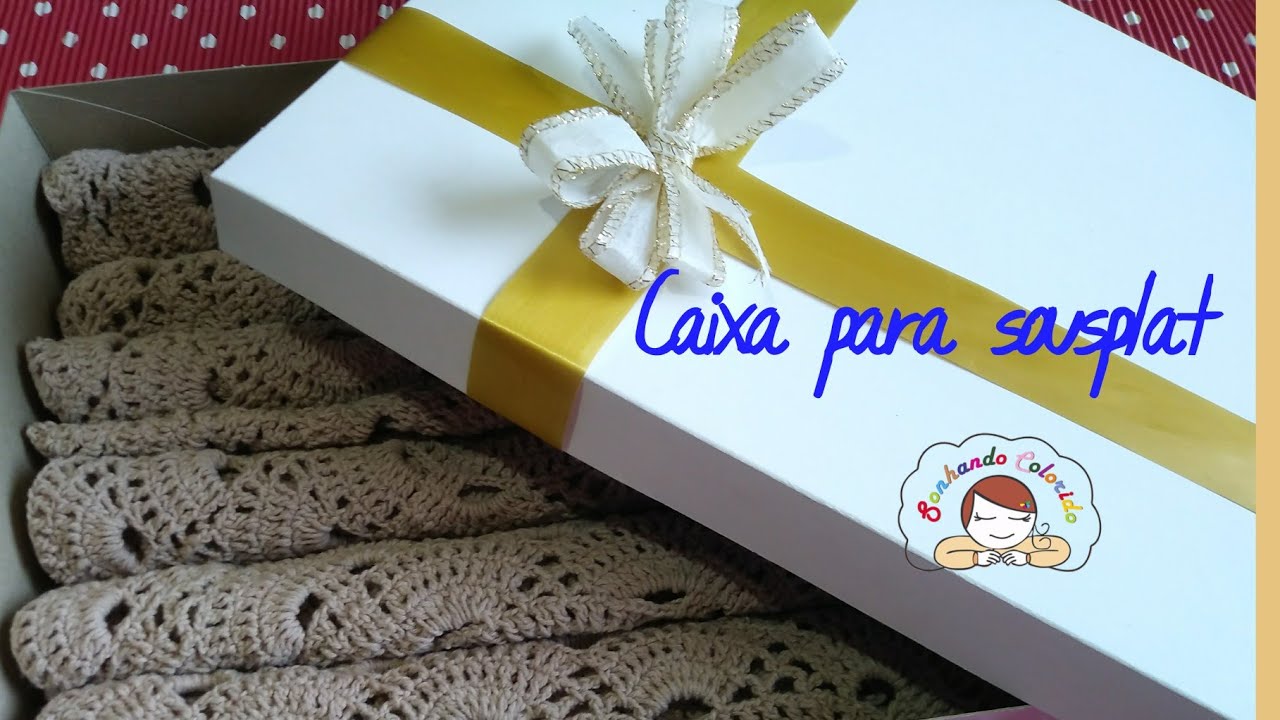 Caixa para 6 ou 8 Sousplat, porta guardanapo e porta copos