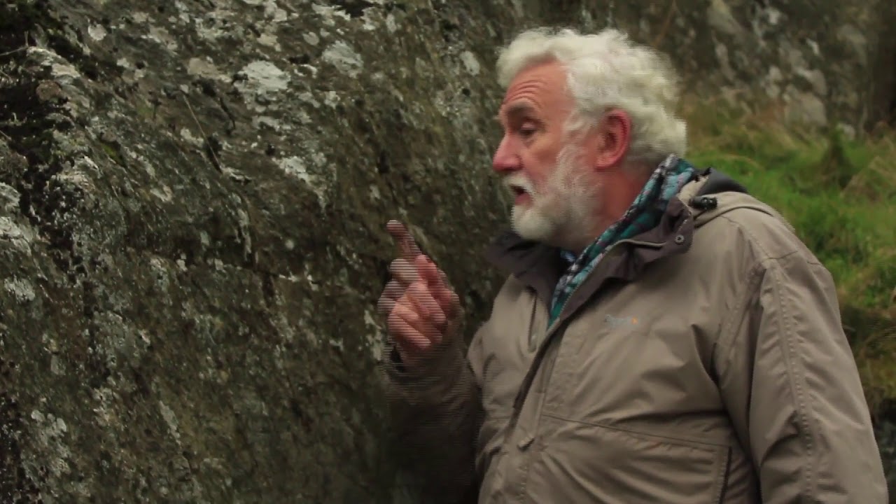 Talking about lichen at Gilfach with Ray Woods