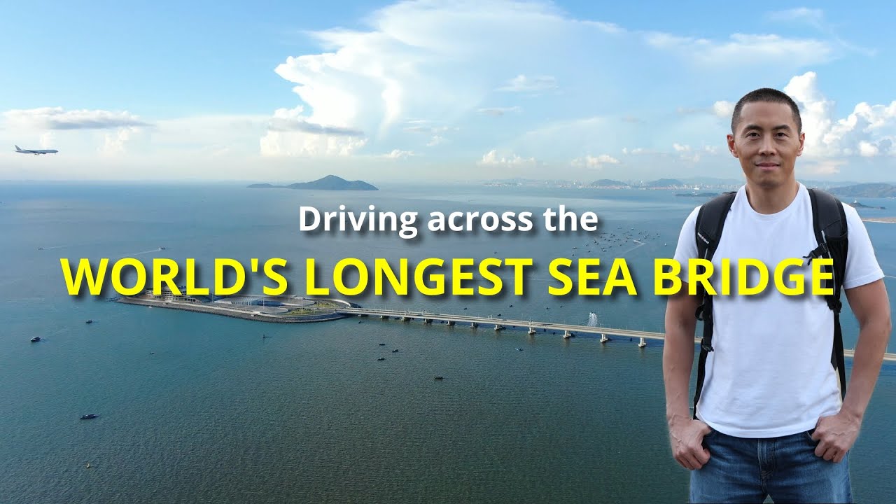 [4K] Driving from Hong Kong to Zhuhai on the HZM bridge - the longest sea crossing in the world