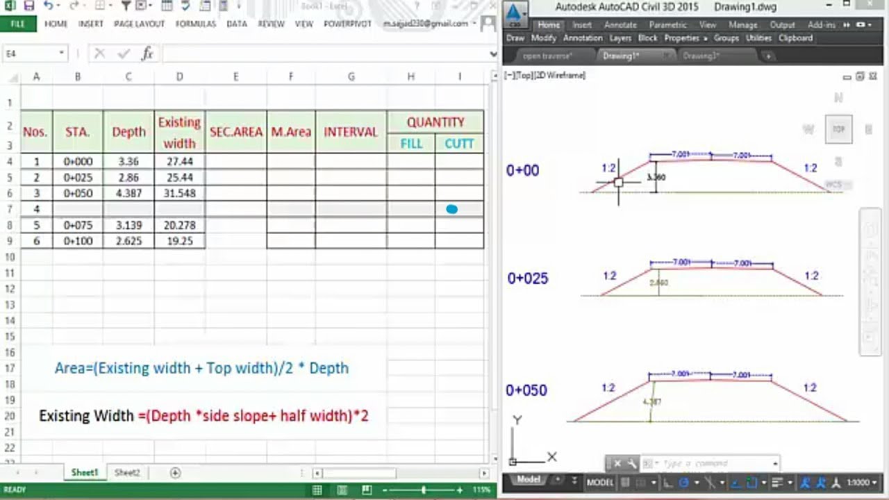 How to calculate Cutt & Fill of Earthworks projects? in Urdu/in Hindi