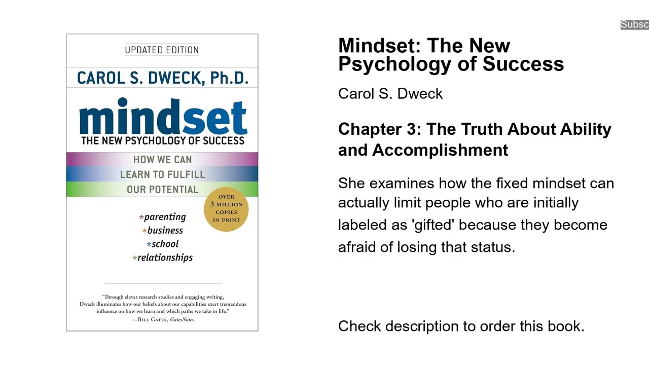 Mindset: The New Psychology of Success by Carol S. Dweck | Full Book Summary