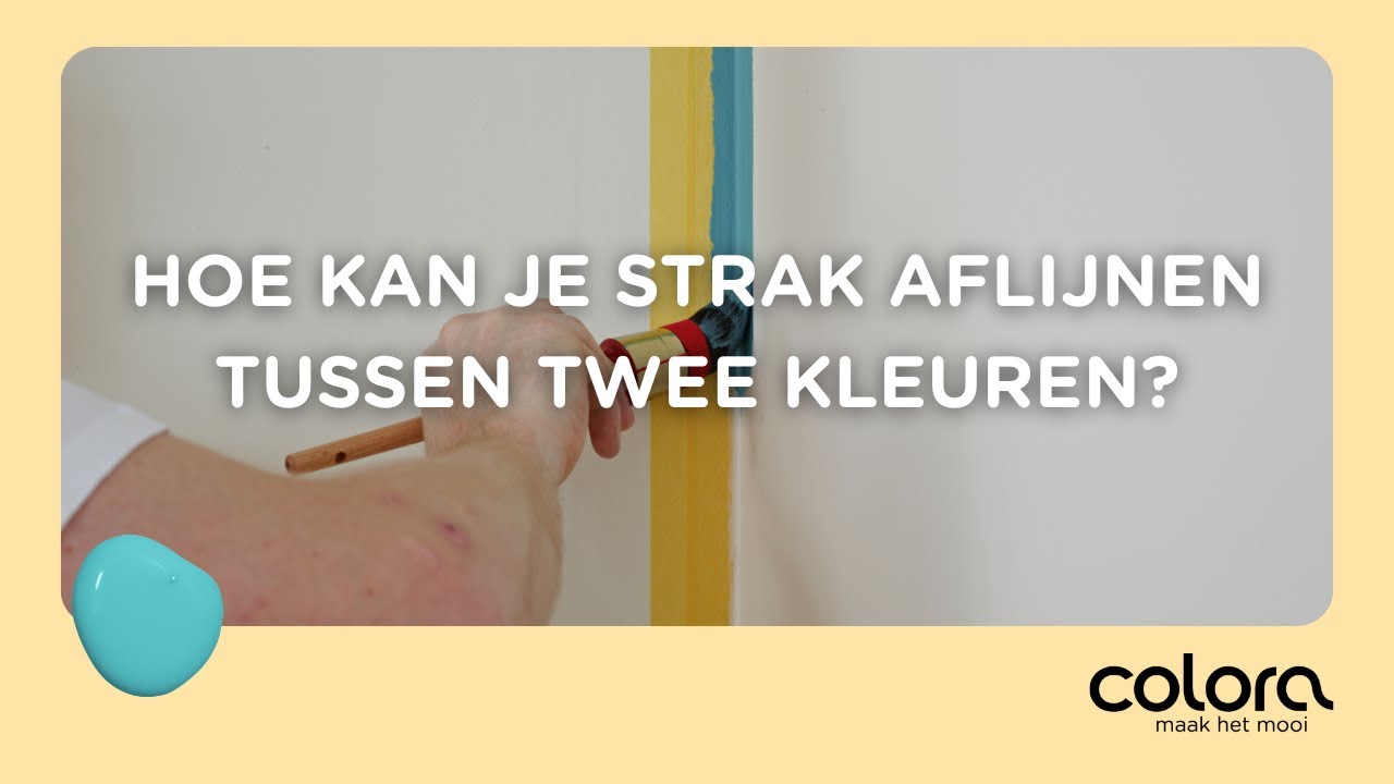 Hoe kan je strak aflijnen tussen twee kleuren? | stap voor stap