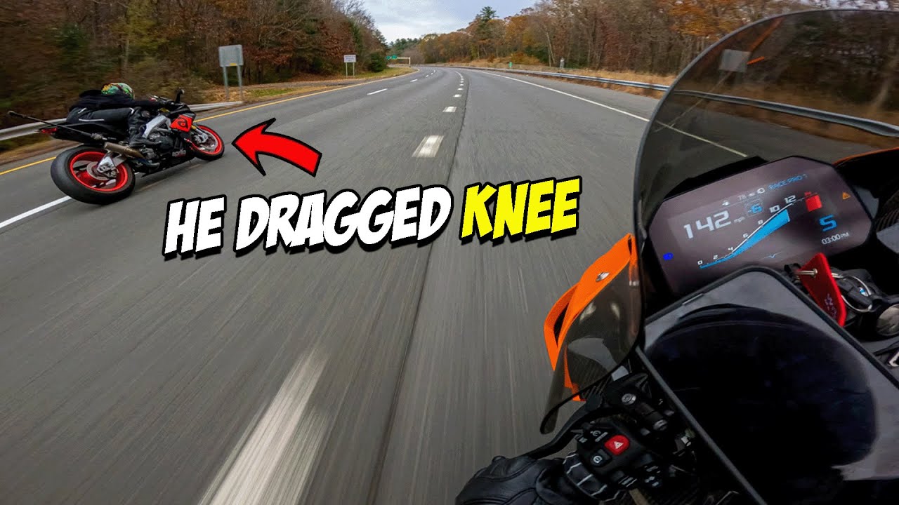 MY S1000RR GETS GAPPED BY A YAMAHA R7....
