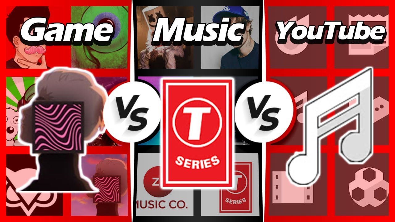 Music Vs Game Vs YouTube - Team YouTubers [Sub Count] 2006 - 2020