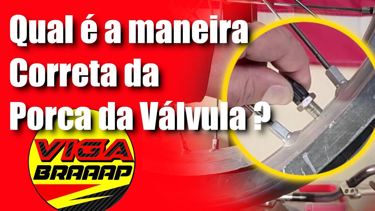 Porca do Bico da Camara do Pneu da Moto - Qual a manaira correta?