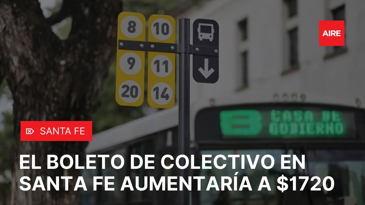 El COLECTIVO en Santa Fe AUMENTARÍA a $1720: qué dijo el intendente Poletti