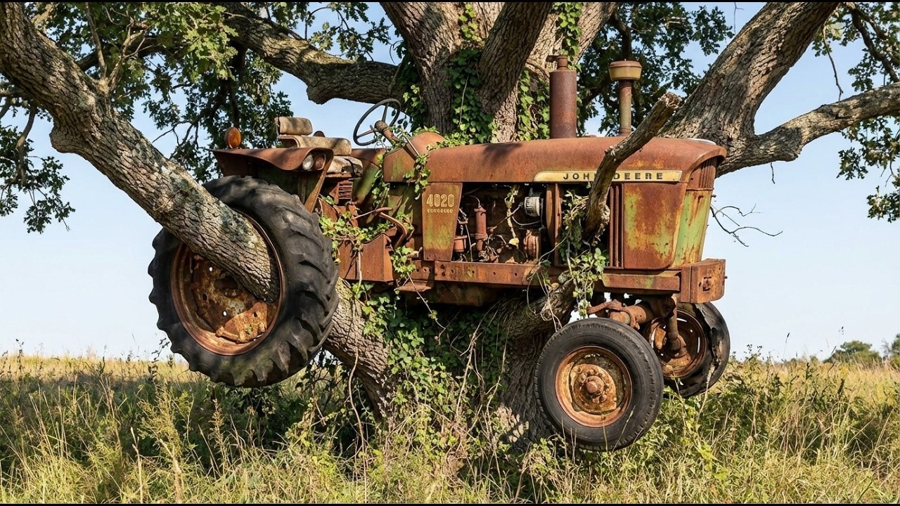 Abandoned 1964 John Deere 4020 Rescued from a Tree After Decades!